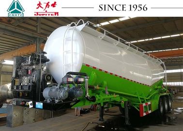 Wear Resistant Steel Bulk Cement Tanker Trailer 50 Tons Capacity With BPW Axles
