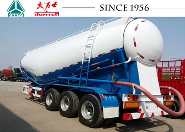 V Type Bulk Tanker Trailer , 3 Axles Cement Tank Trailer With Big Load Capacity