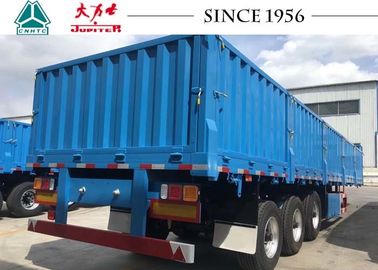 40 FT 3 Axles Flatbed Trailer 50 Tons With Wall For Bulk Cargo Transport